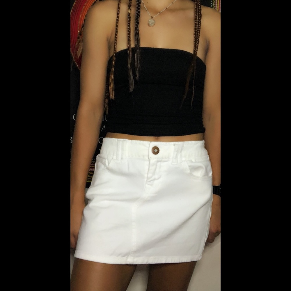SO White Denim Mini Skirt